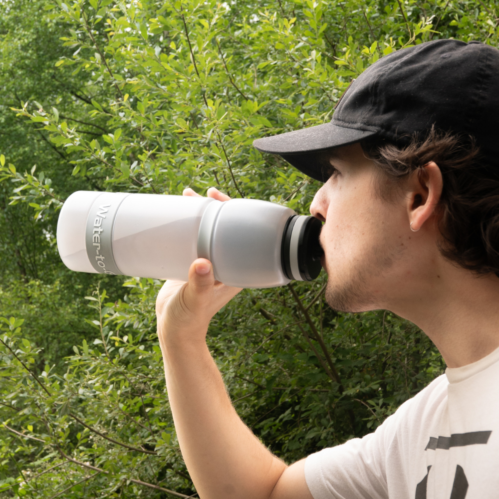 Neue Active 100 - Trinkflasche 1.0 Liter mit integriertem Filter in Cloud-silver – Bild 2